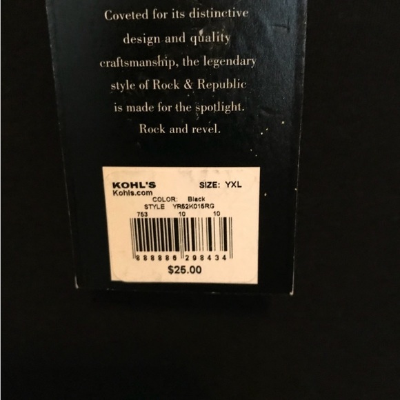 Rock & Republic Tee XL NWT - Picture 4 of 5